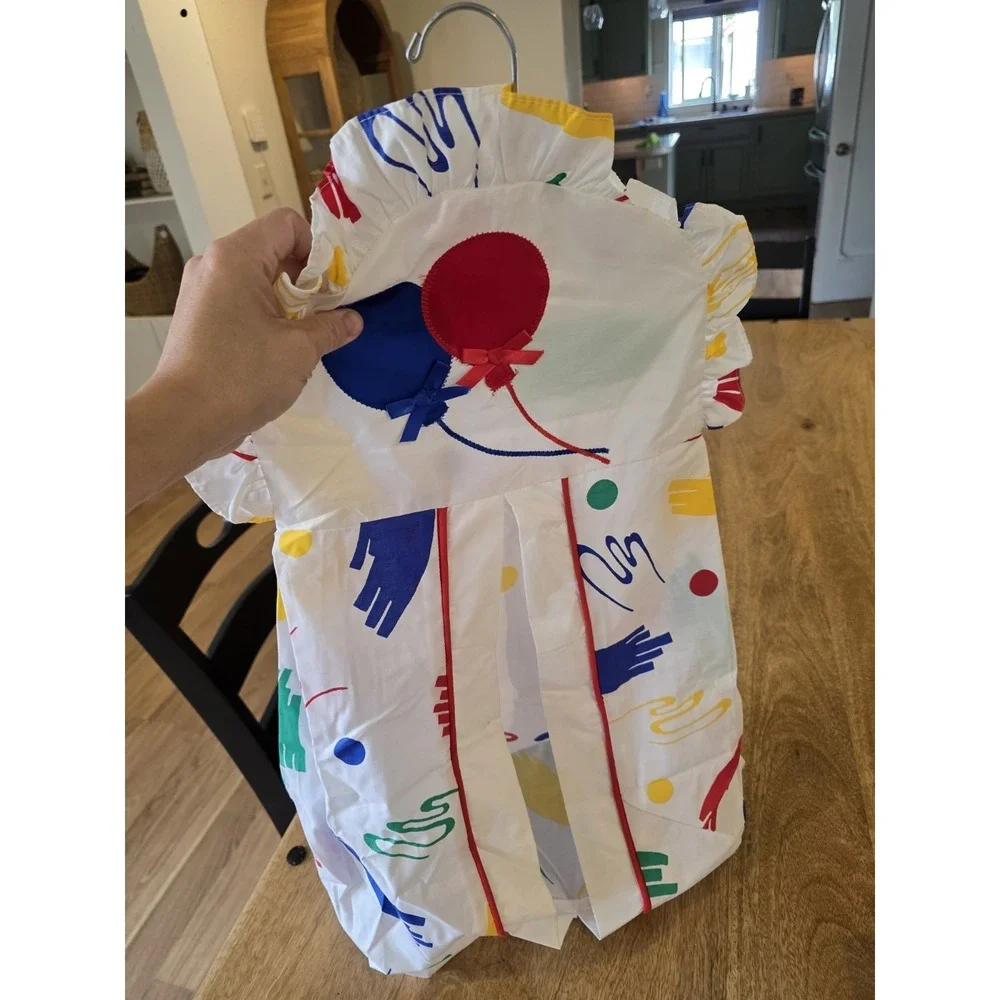 Vintage 90s Baby Decor Nursury Mobile Diaper Sack Circus Primary Colors